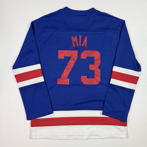 Fanatics New York Rangers Official NHL Jersey Youth Size M Hockey Tee Blue - Picture 2 of 8
